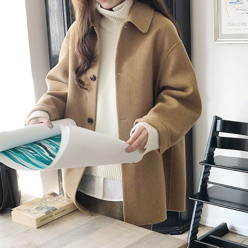 Tailored Coat Wool - Zoki outono casaco de lã do