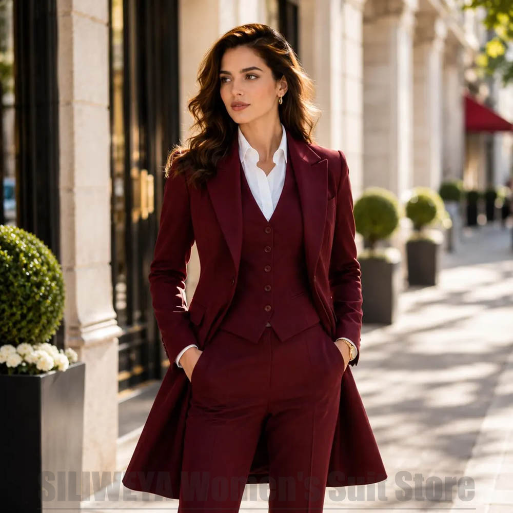 Women'S Formal Wear Pants Suit - Conjunto Feminino de 3 Peças Elegante