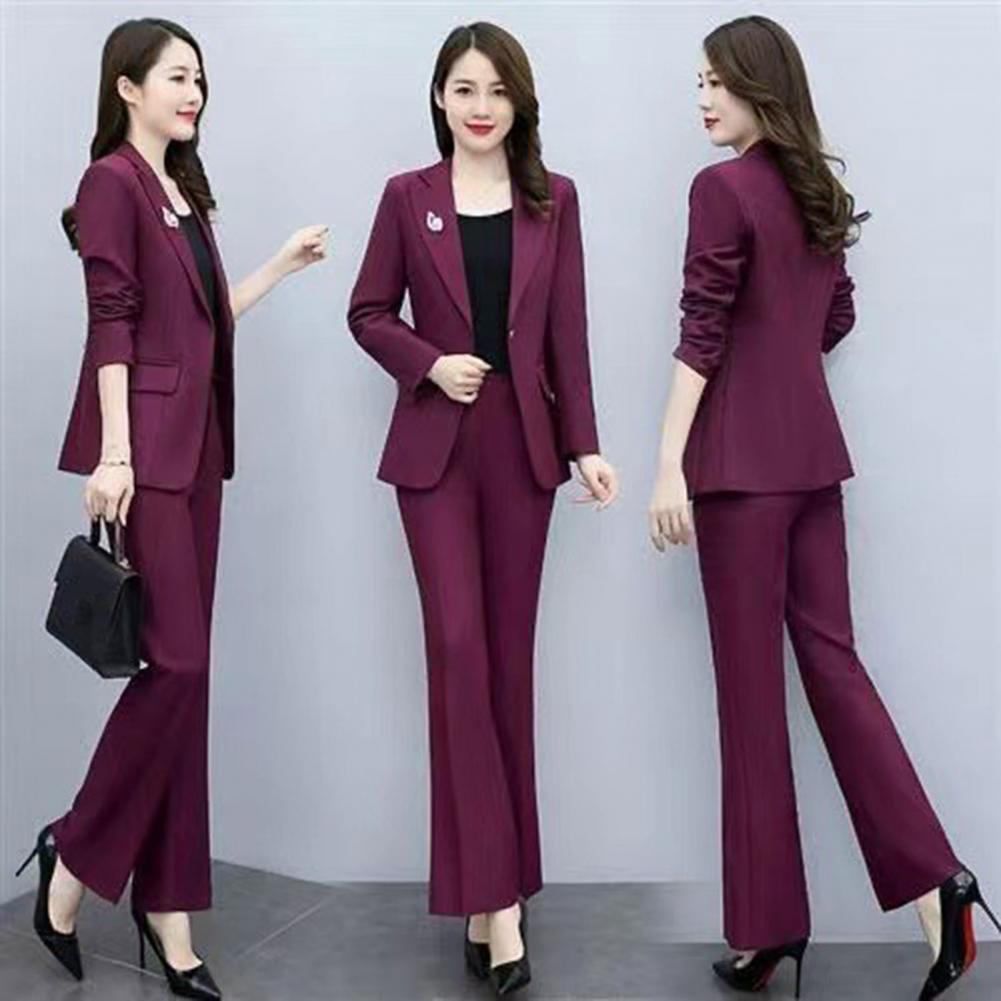 Women'S Formal Wear Pants Suit - Conjunto de 2 Peças: Casaco Formal