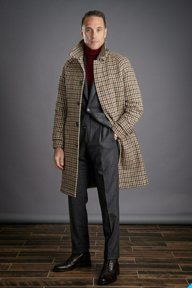 Casaco longo de lã masculino,  - Tailored Coat Wool avaliação e preço