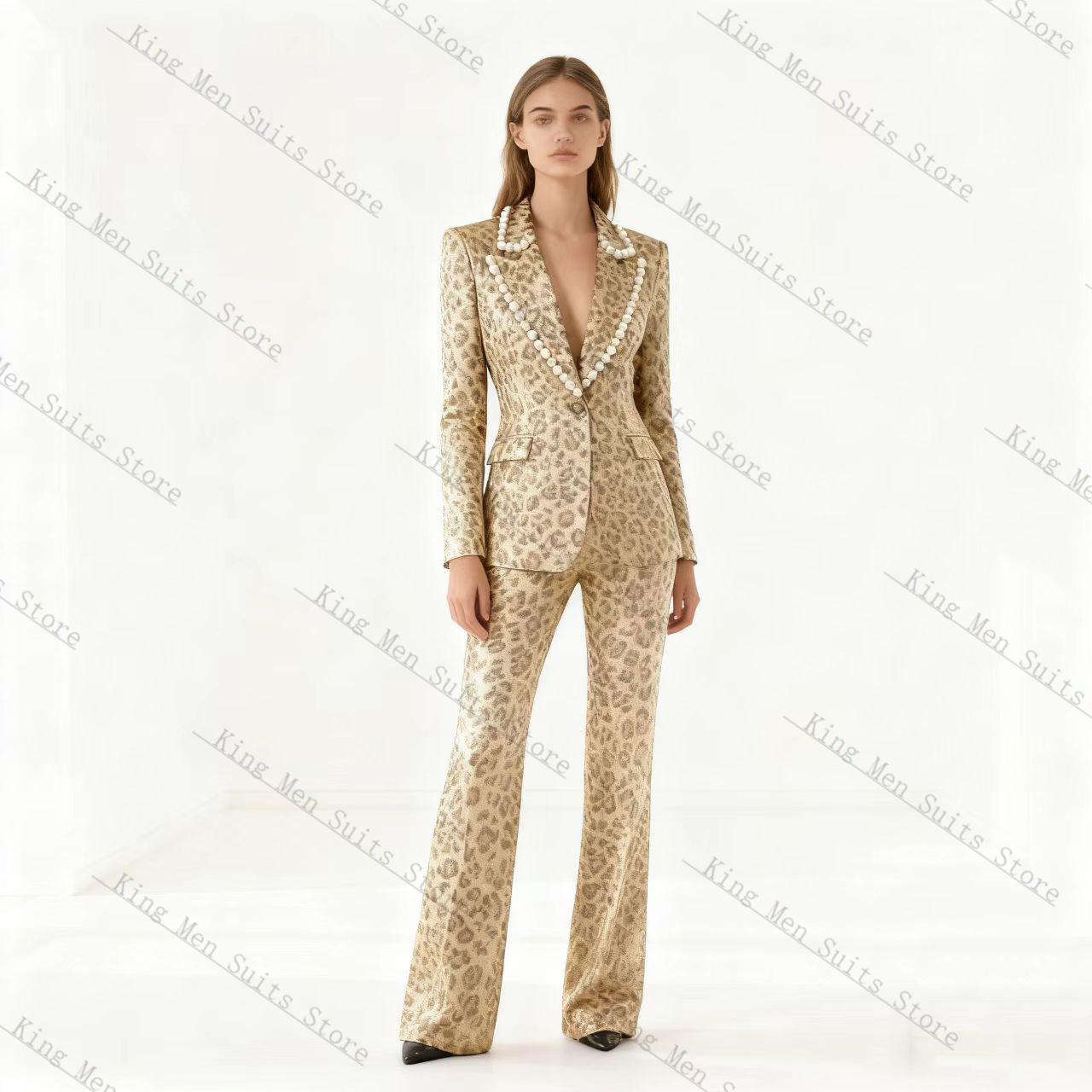 Conjunto de calças femininas c - Women Luxury Formal Wear avaliação e preço