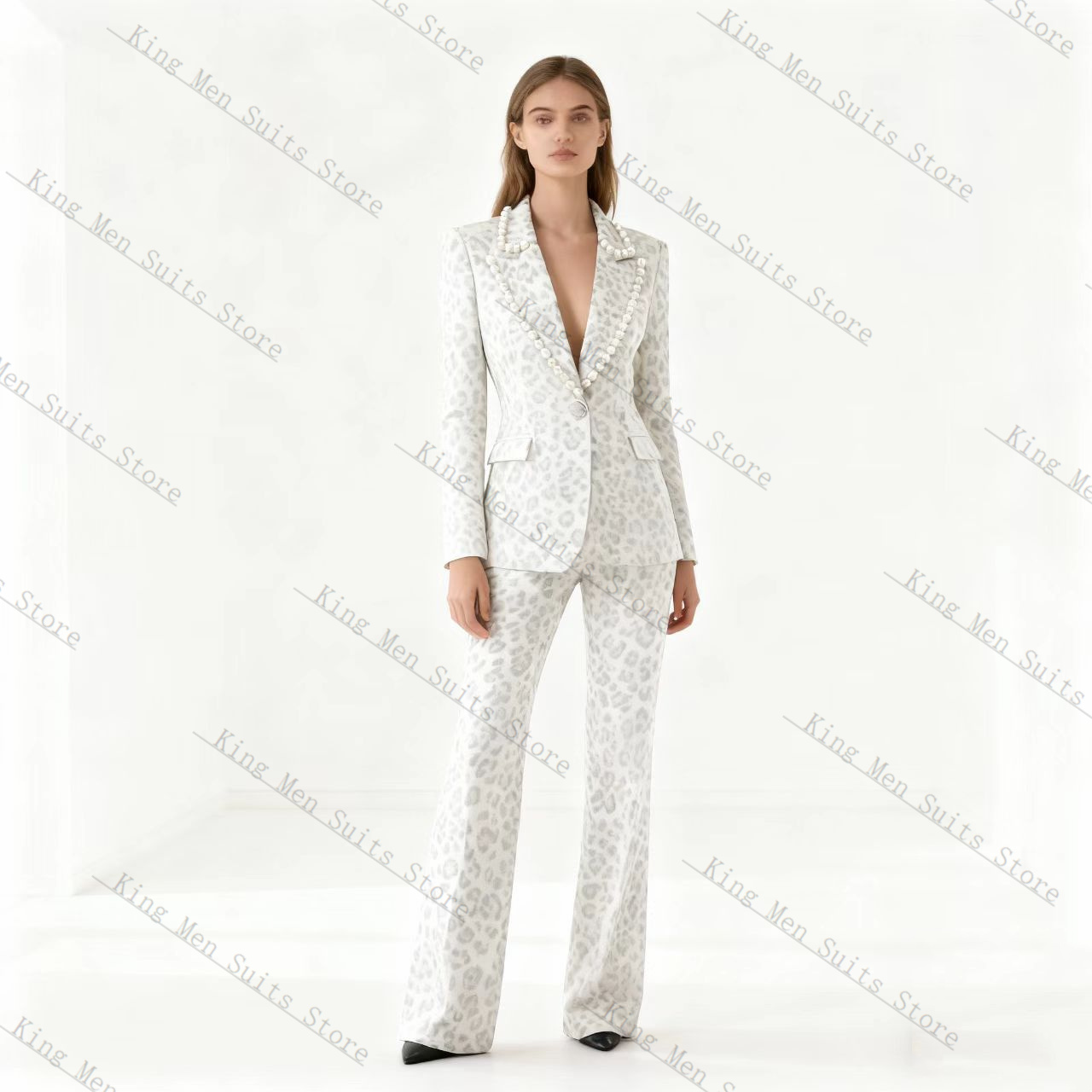 Conjunto de calças femininas c - Women Luxury Formal Wear avaliação e preço