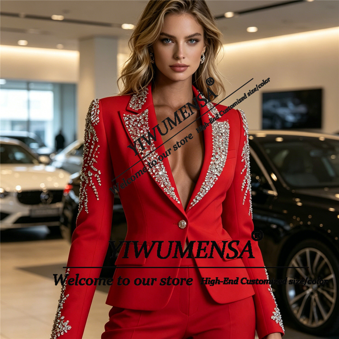 Conjuntos de Luxo Femininos de - Women'S Formal Wear Pants Suit avaliação e preço