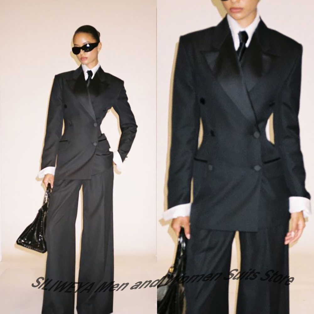 Terno duplo preto feminino pro - Women'S Formal Wear Pants Suit avaliação e preço