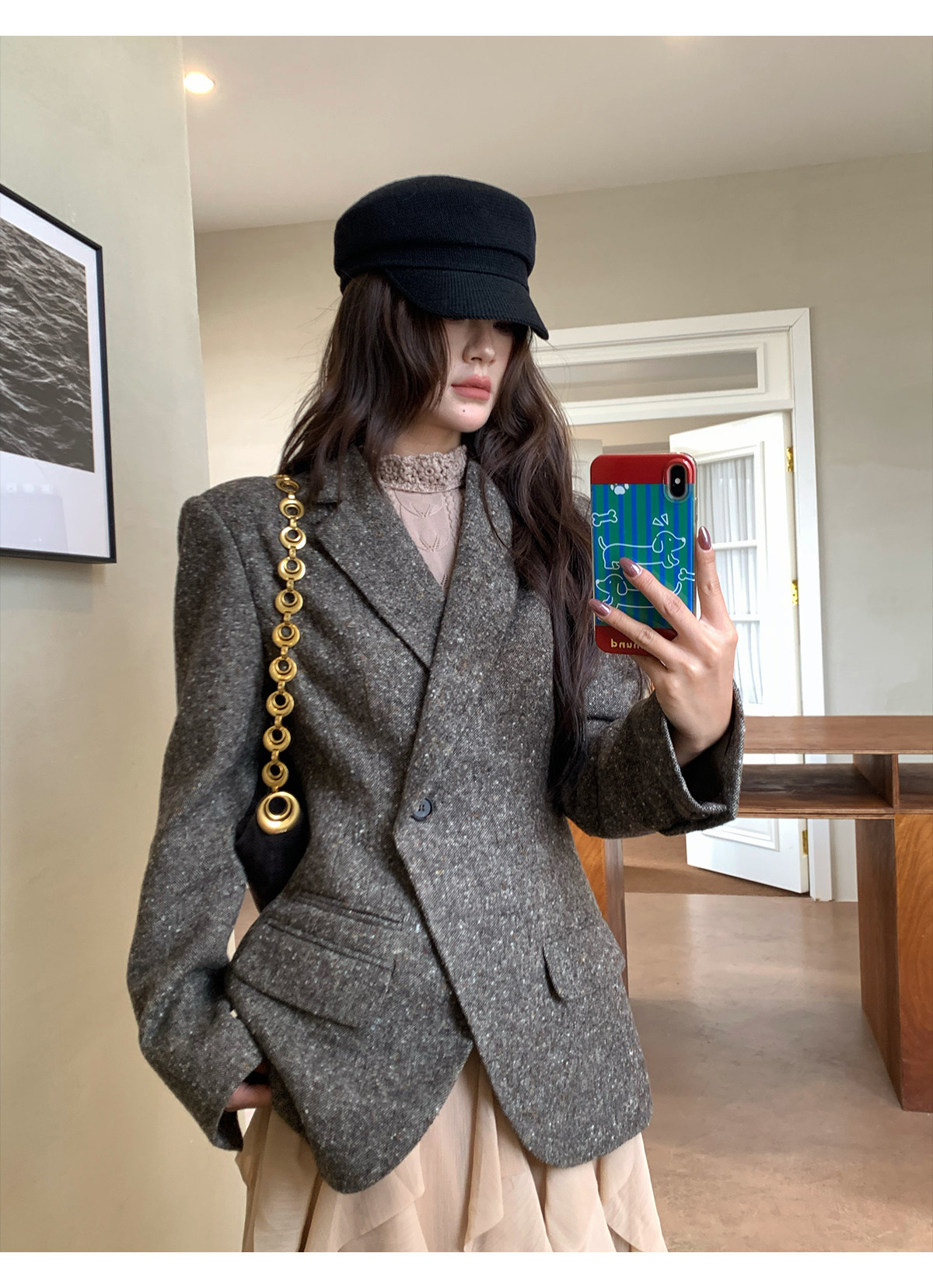 【MAR】Blazer Feminino Vintage C - Tailored Coat Wool avaliação e preço