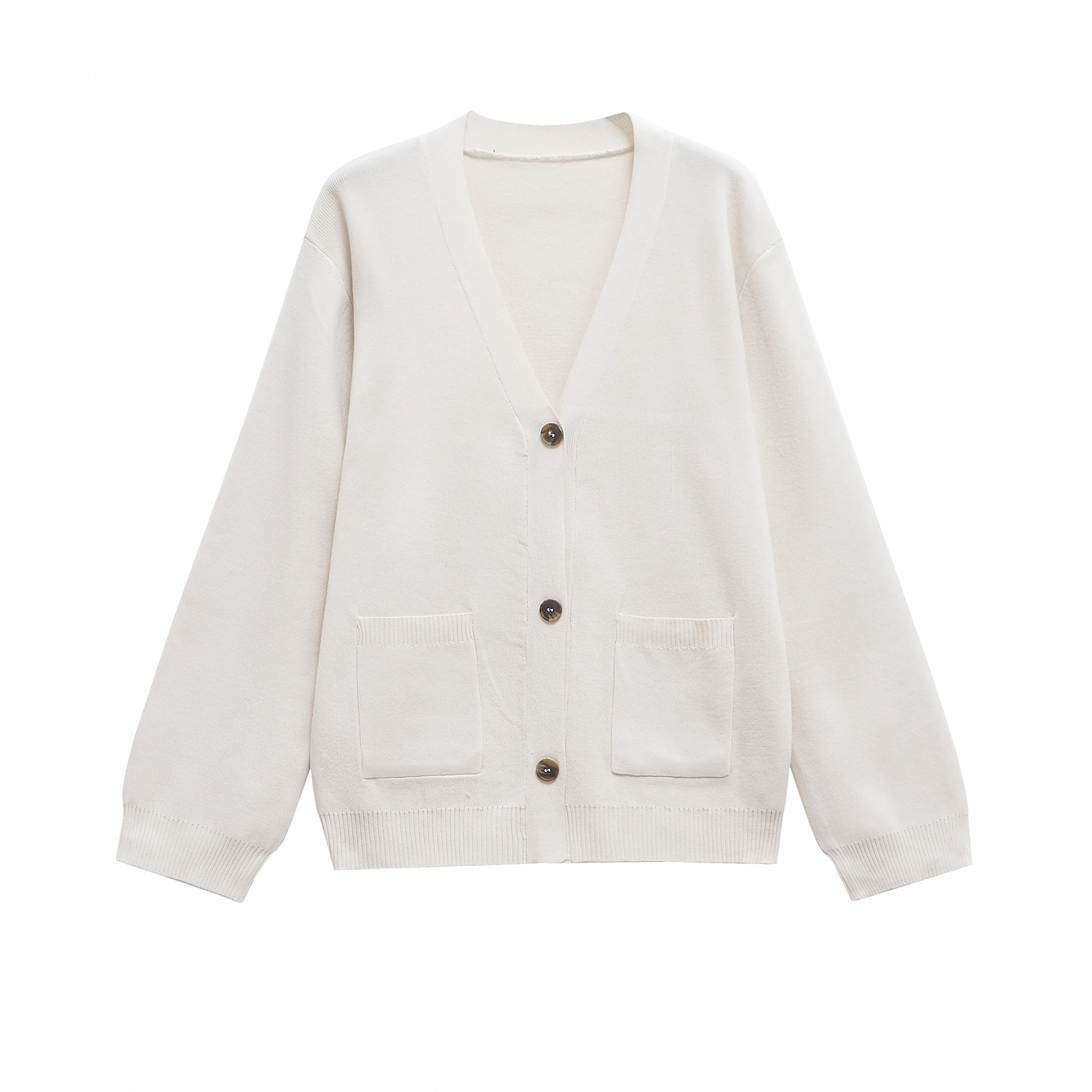 Cardigã de Tricô com Decote em - Women'S Formal Wear Cardigan avaliação e preço
