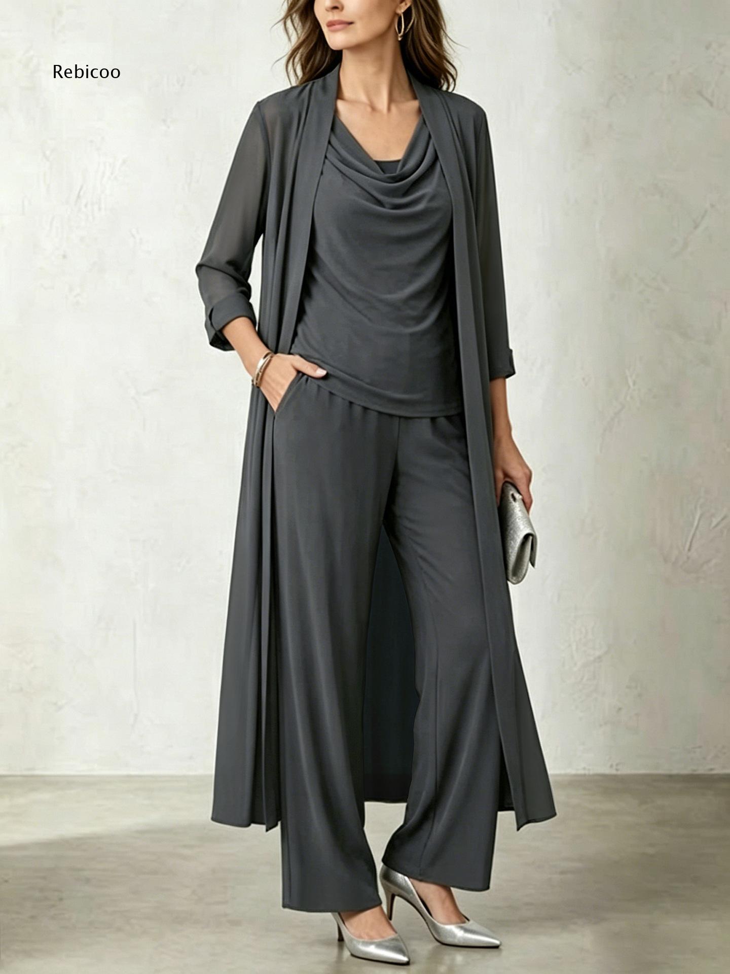 Conjunto de três peças para mu - Women'S Formal Wear Cardigan avaliação e preço
