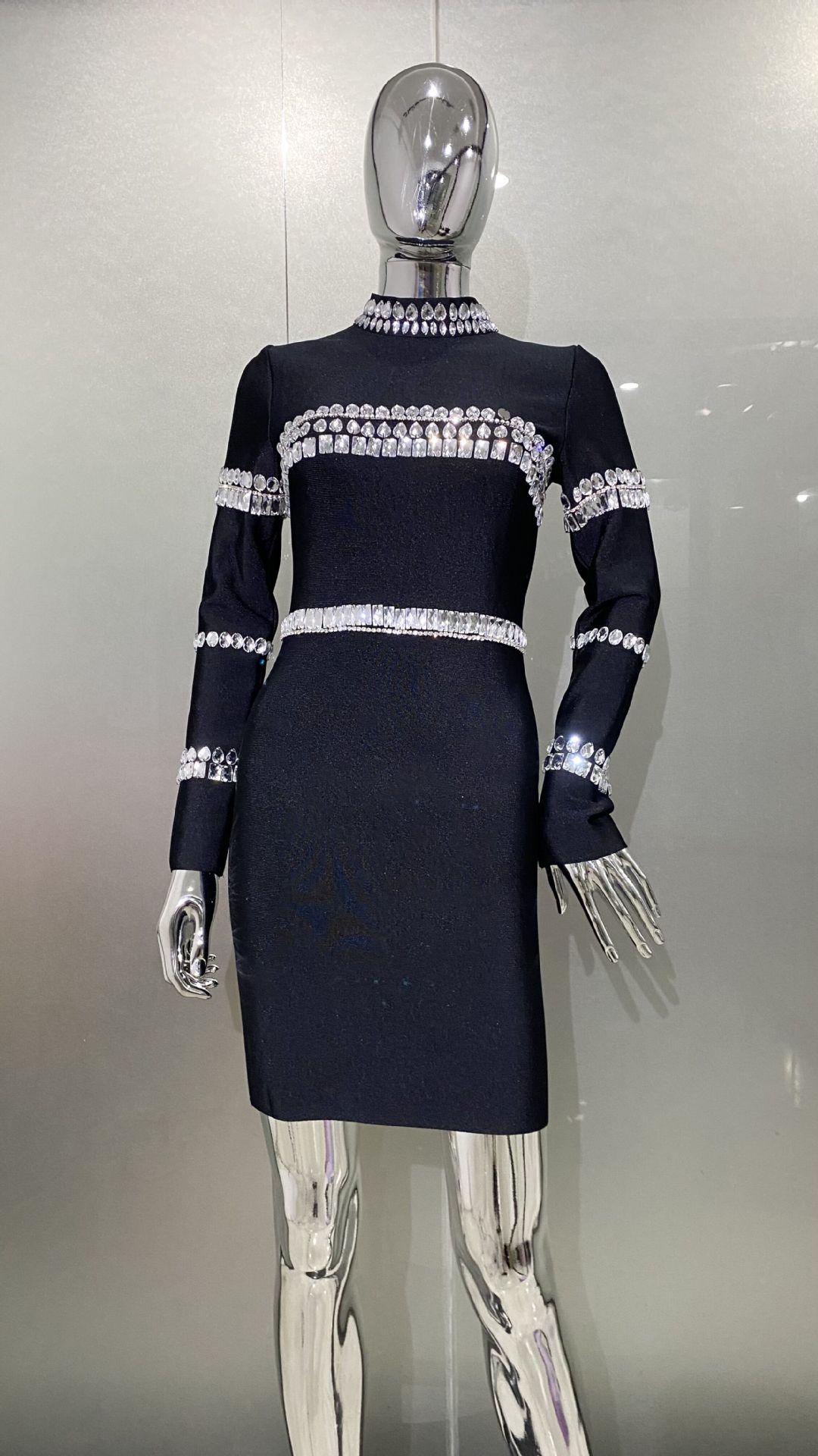 Vestido Preto Semi-Turtleneck  - Women'S Semi Formal Evening Wear avaliação e preço