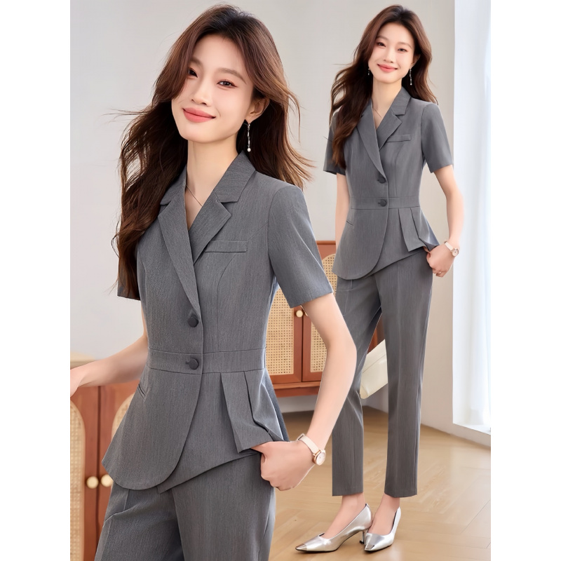Novo Terno Feminino Azul Marin - Women'S Formal Wear Pants Suit avaliação e preço